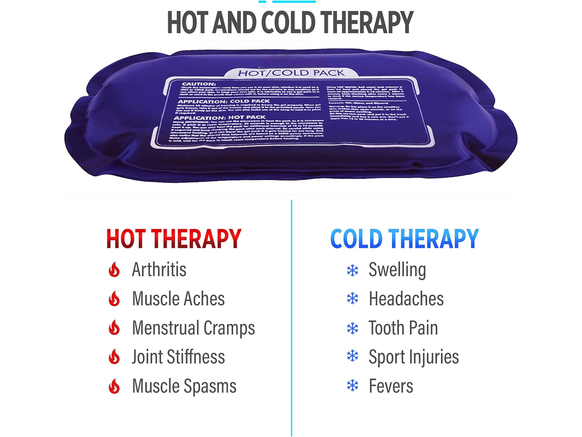 Hot and Cold Ice Packs 3 Piece Reusable Gel Pack Set