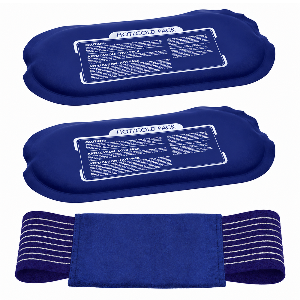 Hot and Cold Ice Packs 3 Piece Reusable Gel Pack Set