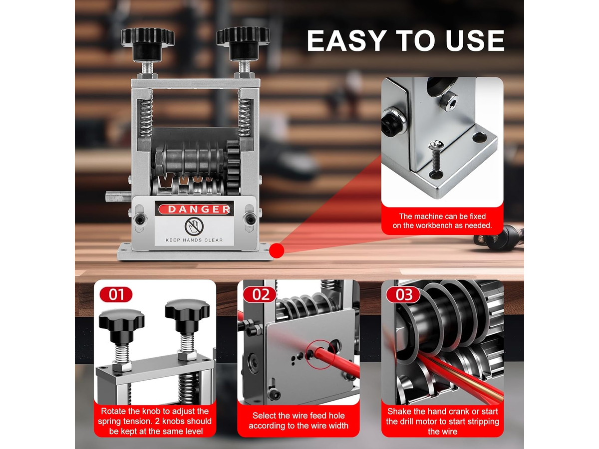 Wire Stripping Machine Manual Hand Crank Wire Stripping Machine