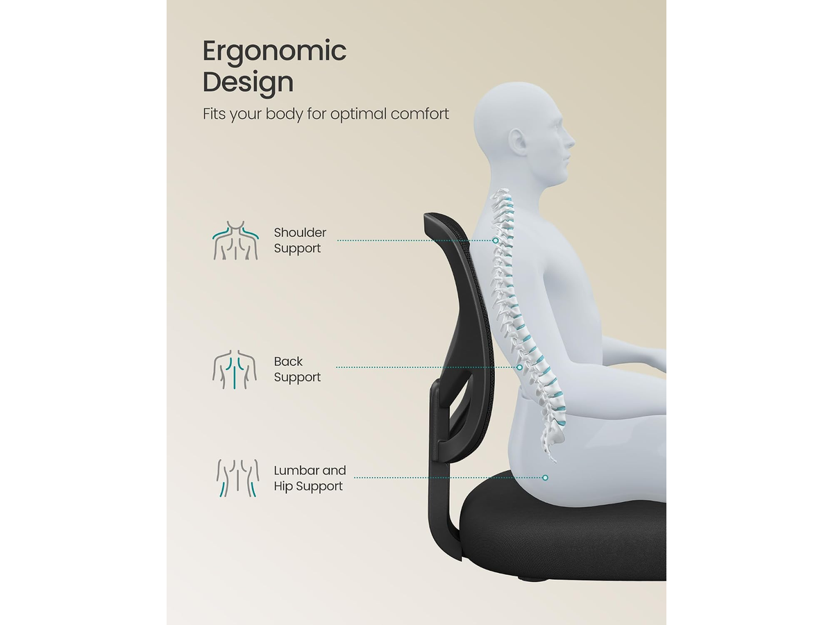 Ergonomic Drafting Chair with Footrest Ring