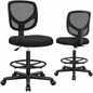 Ergonomic Drafting Chair with Footrest Ring