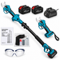 Cordless Electric Pruning Shear Cutter 21V 2 in 1 Pole Pruner