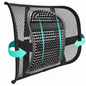 Mesh Lumbar Support for Office Chair Car Seat Adjustable Back Support Black