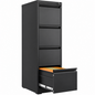 Metal File Cabinet 4 Drawer Locking Vertical Filing Cabinet