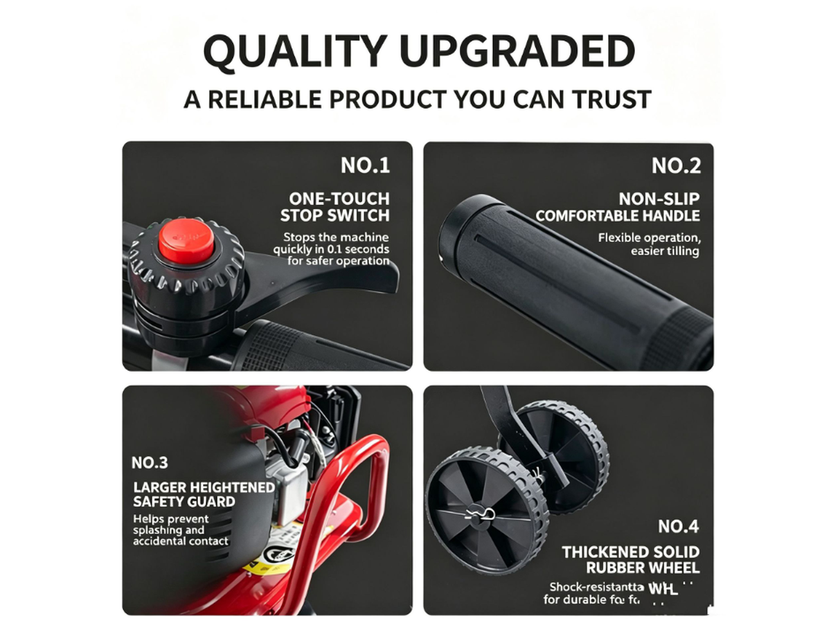 88CC Petrol Engine Cultivator Tiller Powerful Weeder for Farming and Gardening