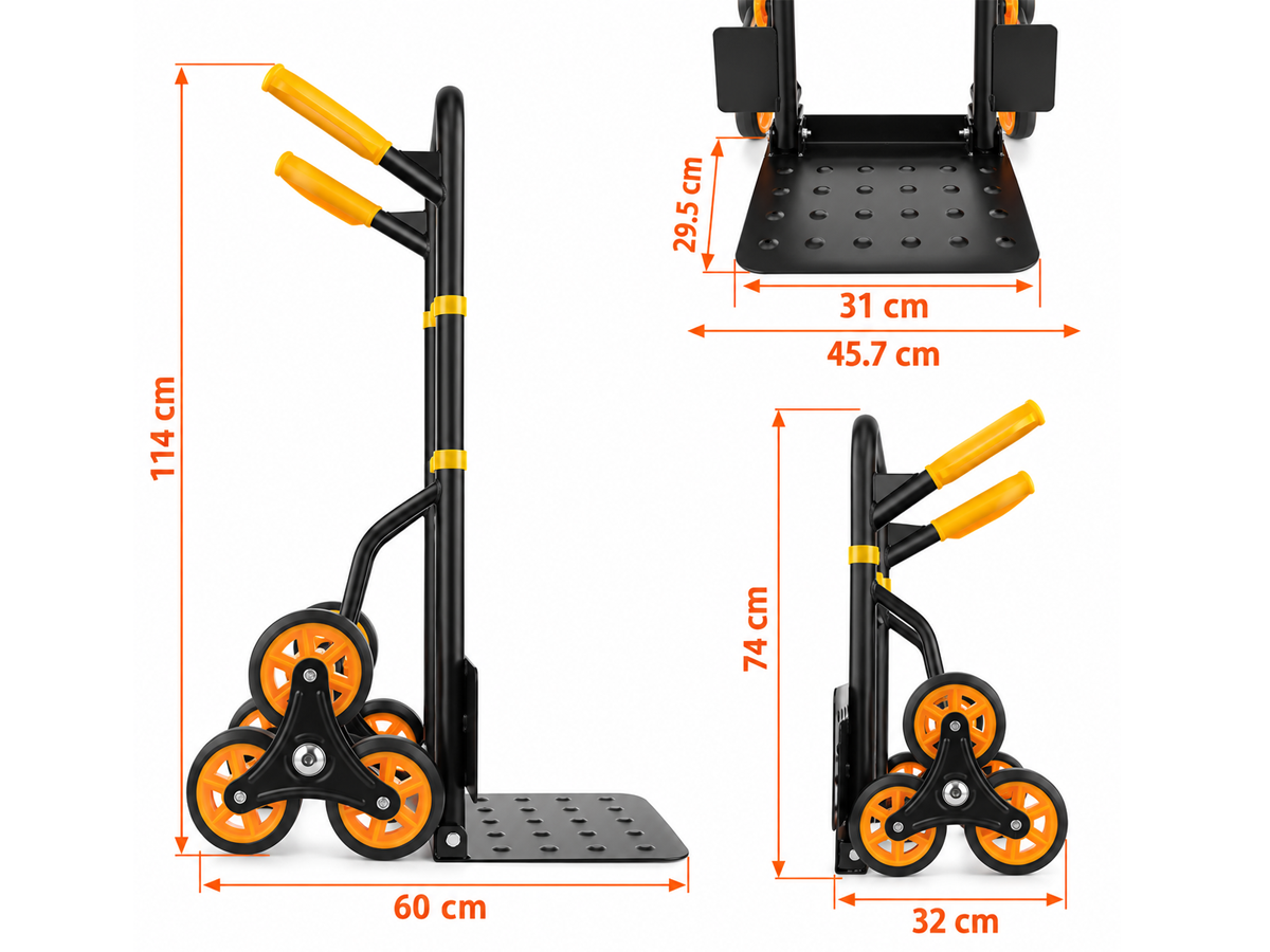 Stair Climber Hand Truck Dolly Foldable Heavy Duty 150KG Trolley