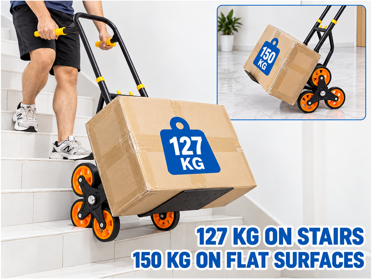 Stair Climber Hand Truck Dolly Foldable Heavy Duty 150KG Trolley