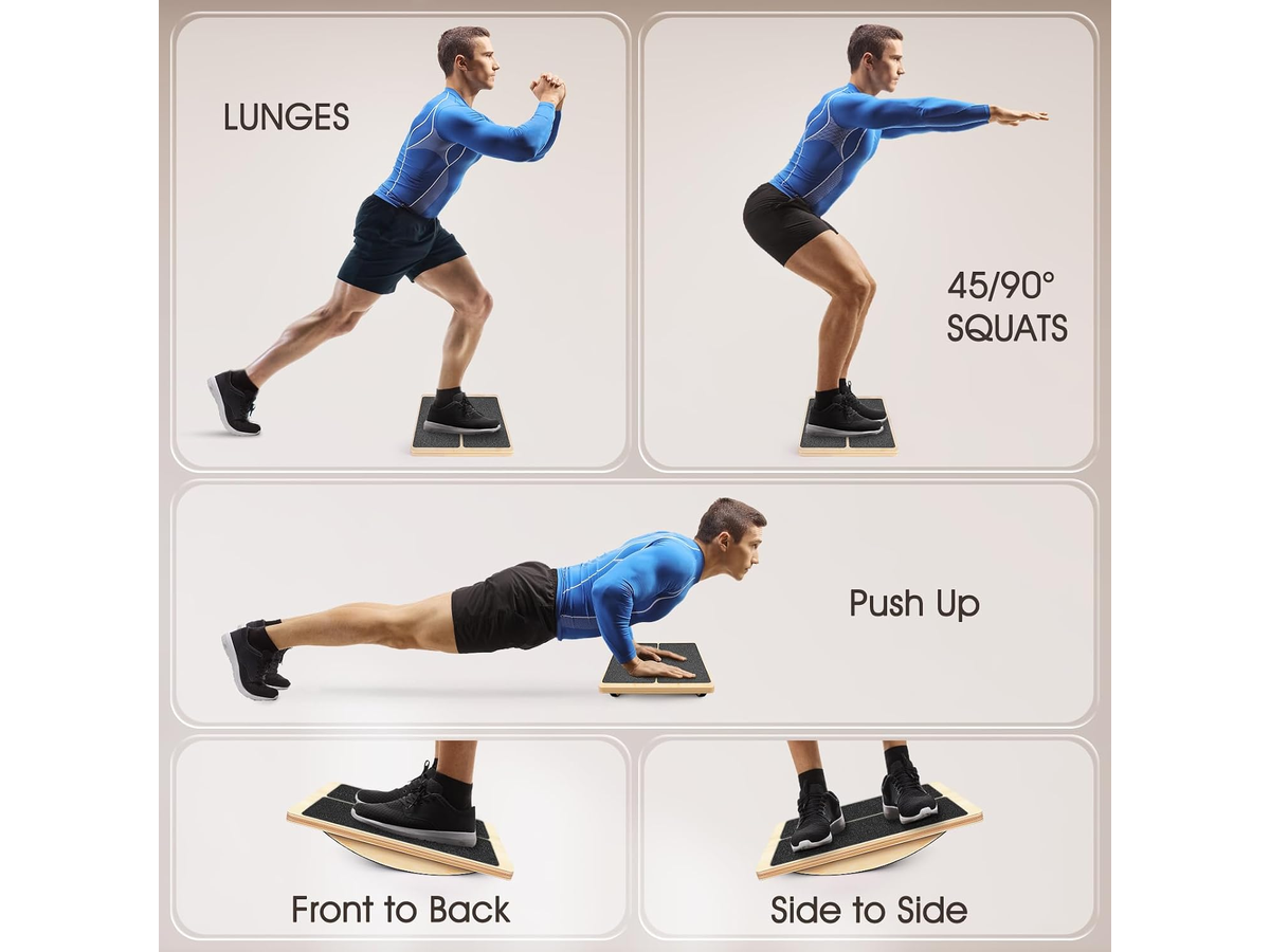Adjustable Slant Board 2 In 1 Wooden Balance Board Calf Stretcher