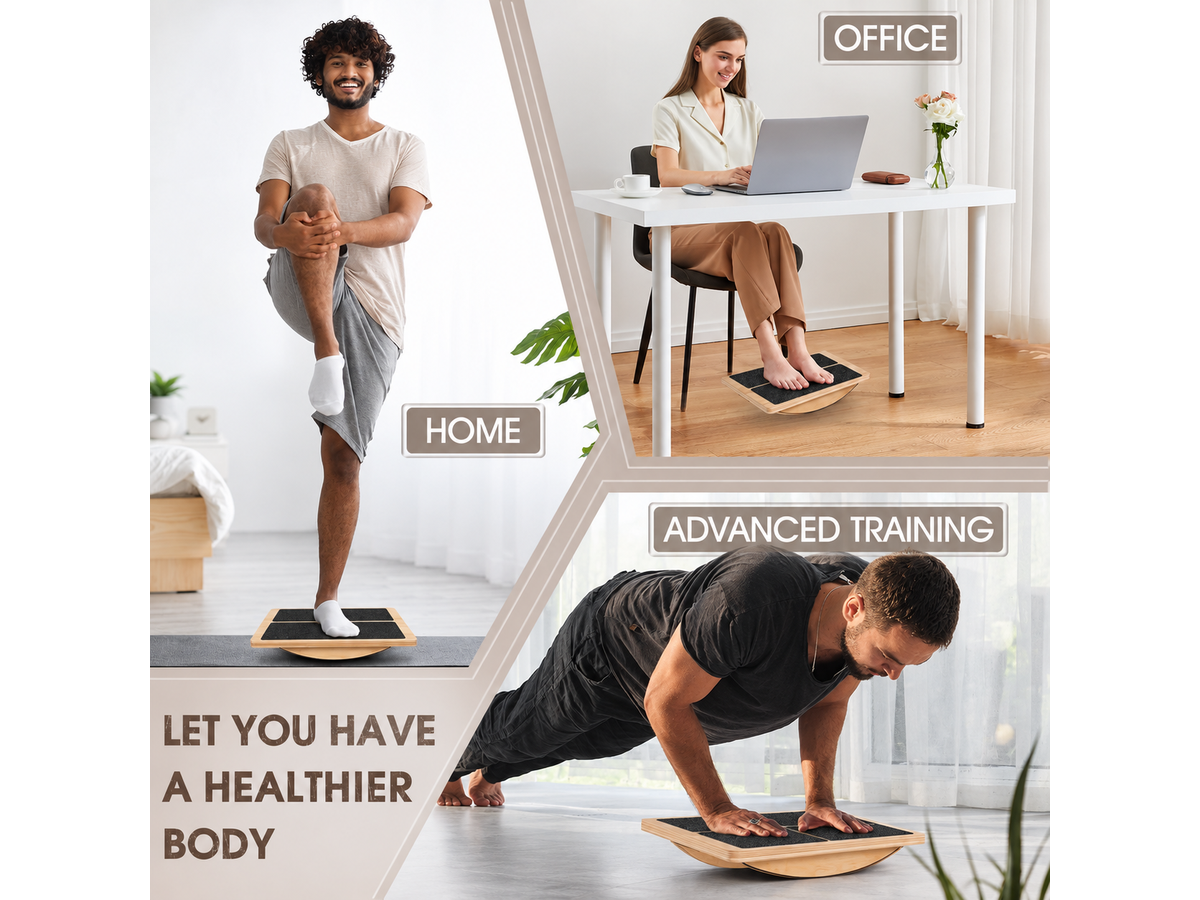 Adjustable Slant Board 2 In 1 Wooden Balance Board Calf Stretcher
