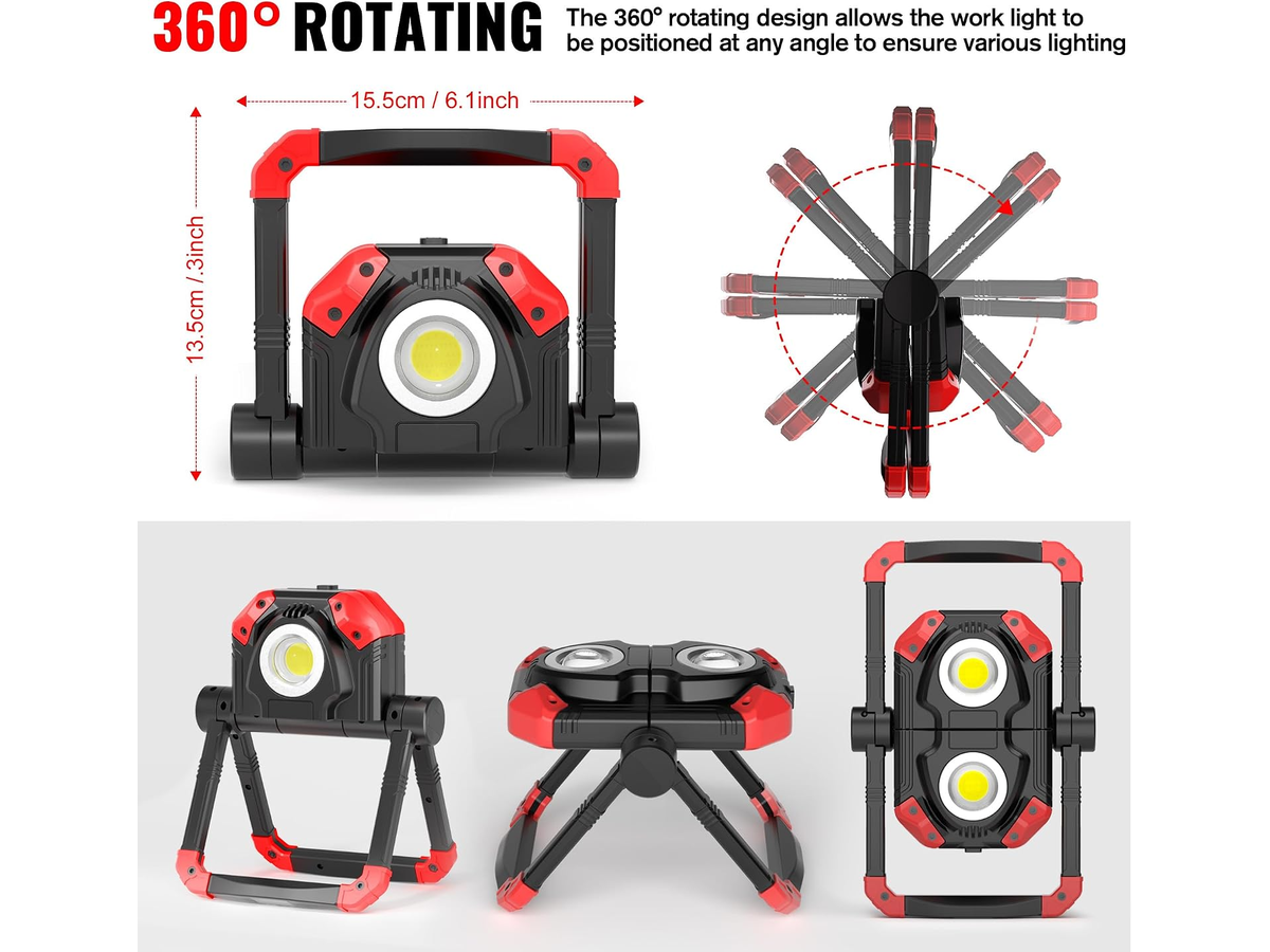 Rechargeable Work Light 2500LM COB LED 4000mAh