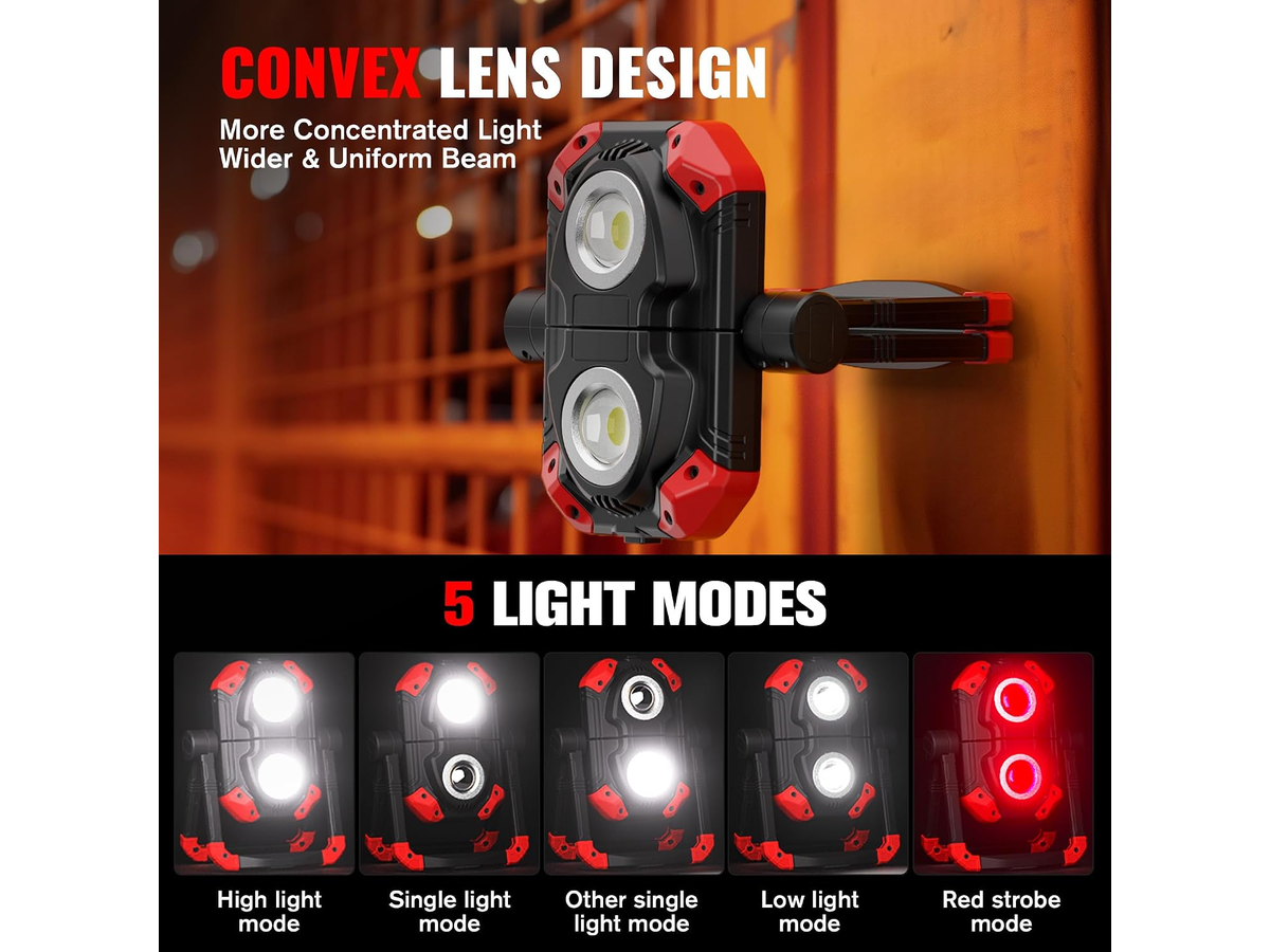 Rechargeable Work Light 2500LM COB LED 4000mAh