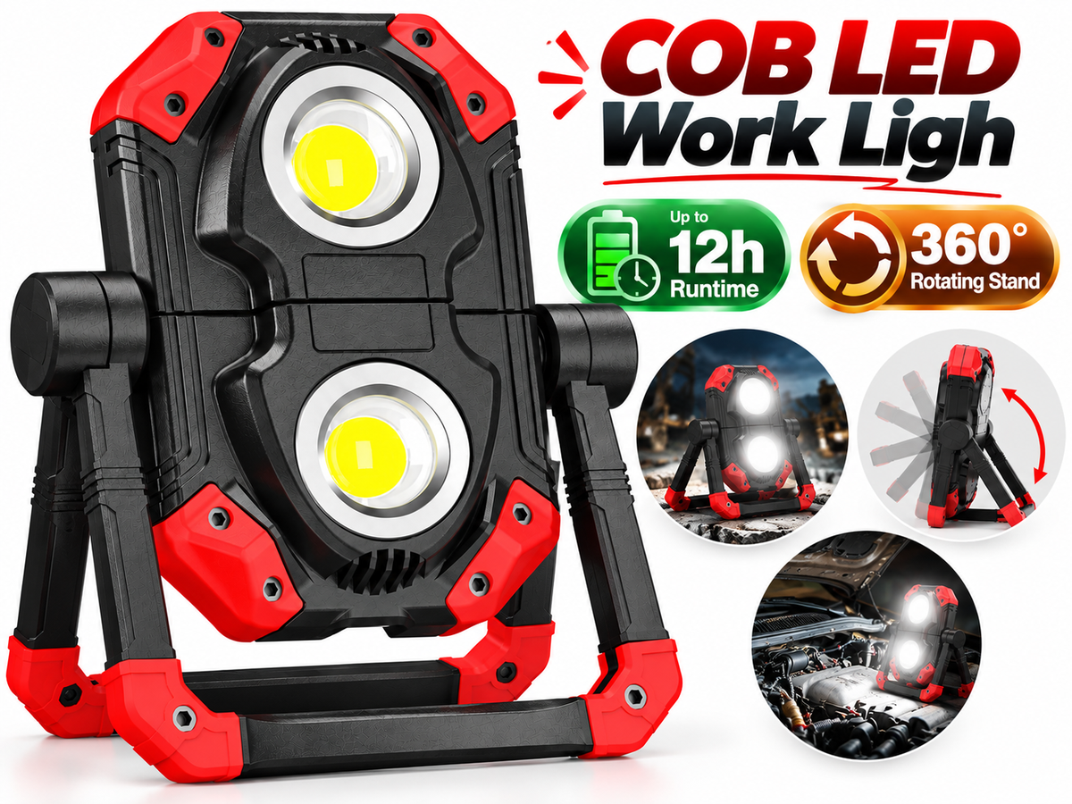 Rechargeable Work Light 2500LM COB LED 4000mAh