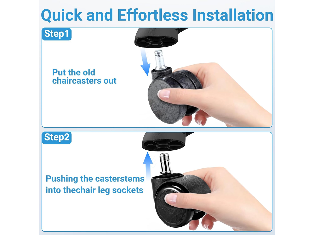 Office Chair Caster Wheels 5 Pack