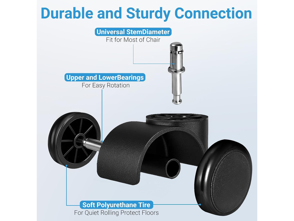 Office Chair Caster Wheels 5 Pack