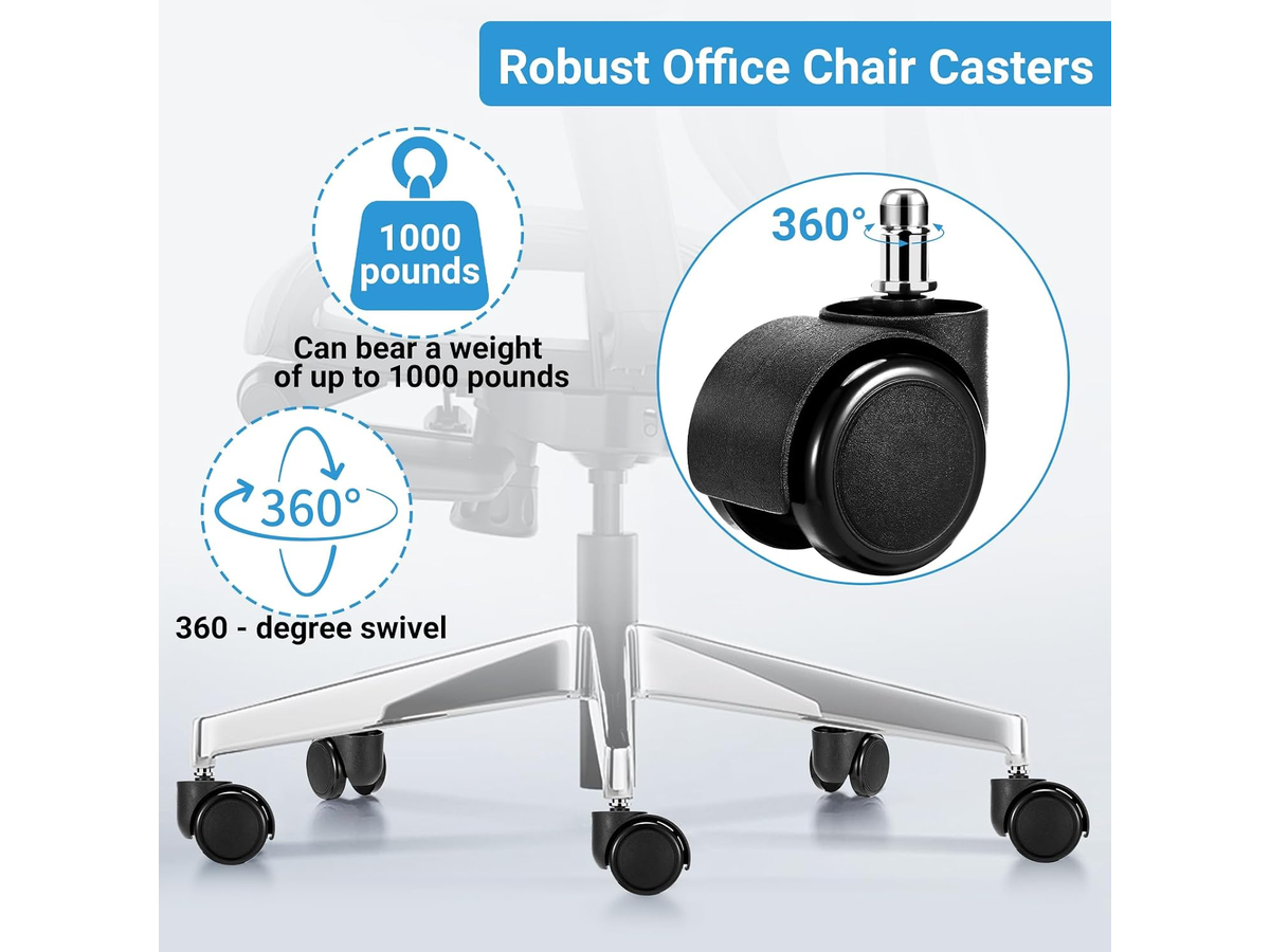 Office Chair Caster Wheels 5 Pack