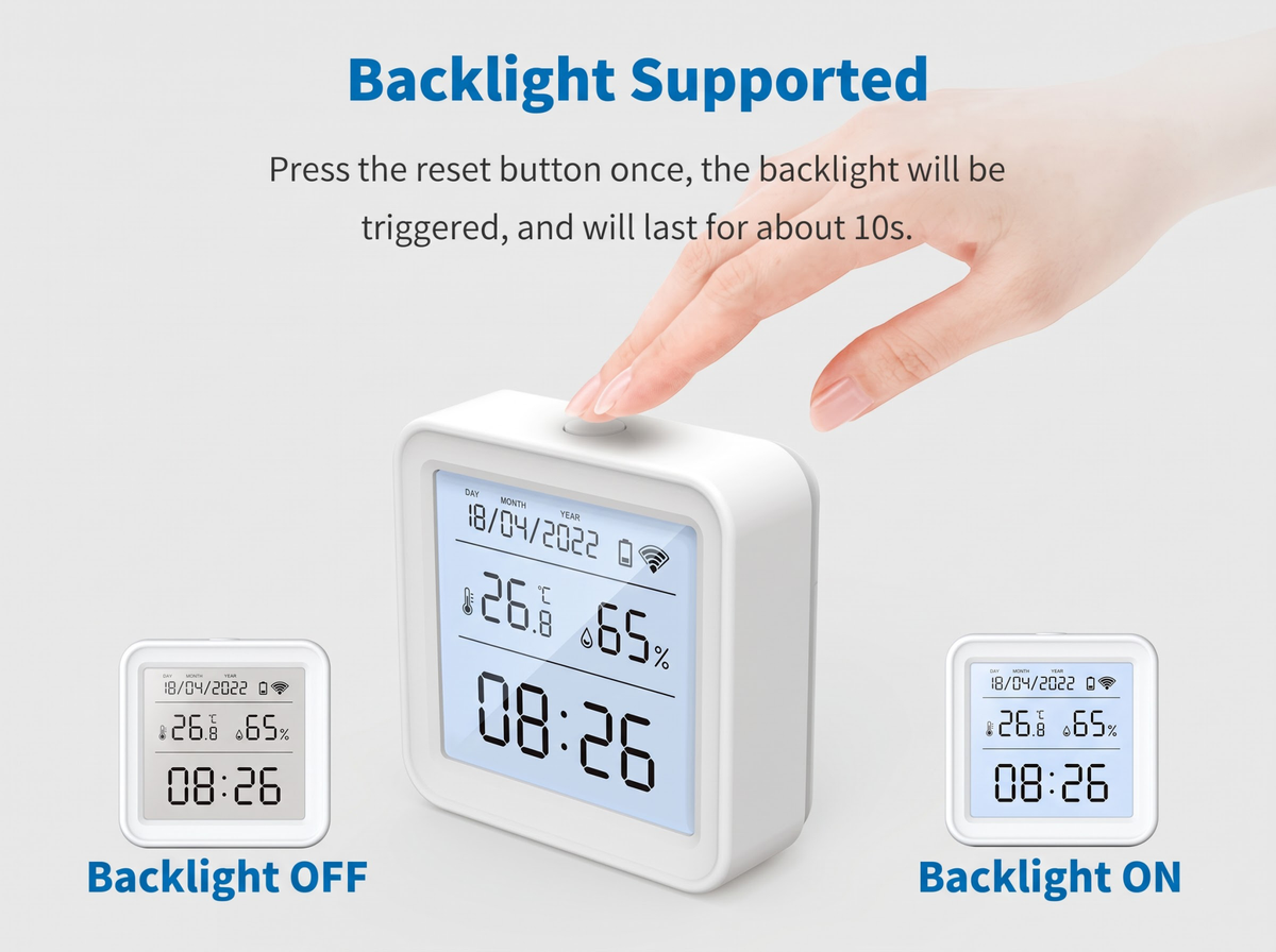 Temperature and Humidity Meter WiFi Smart Digital Thermometer Hygrometer