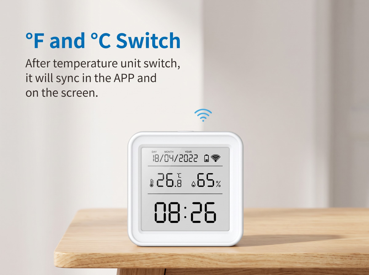 Temperature and Humidity Meter WiFi Smart Digital Thermometer Hygrometer