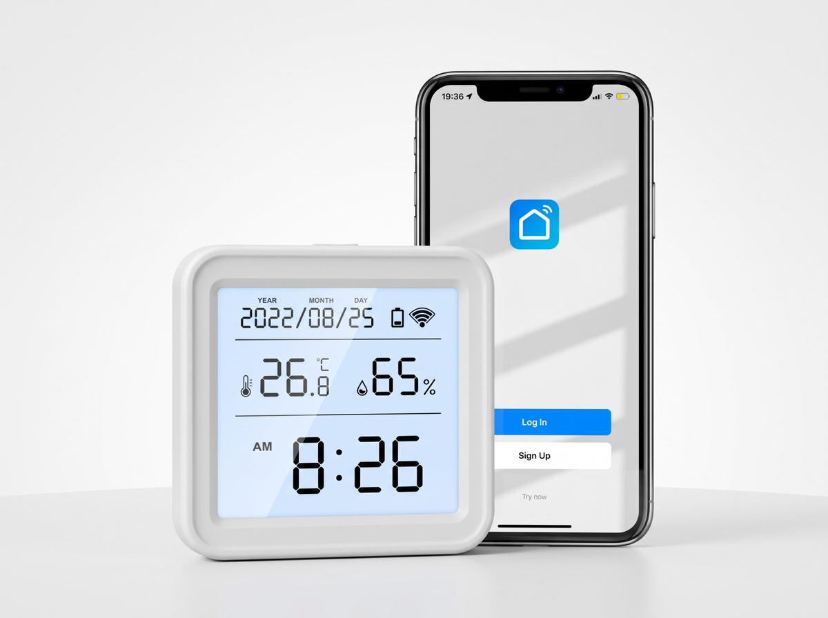 Temperature and Humidity Meter WiFi Smart Digital Thermometer Hygrometer