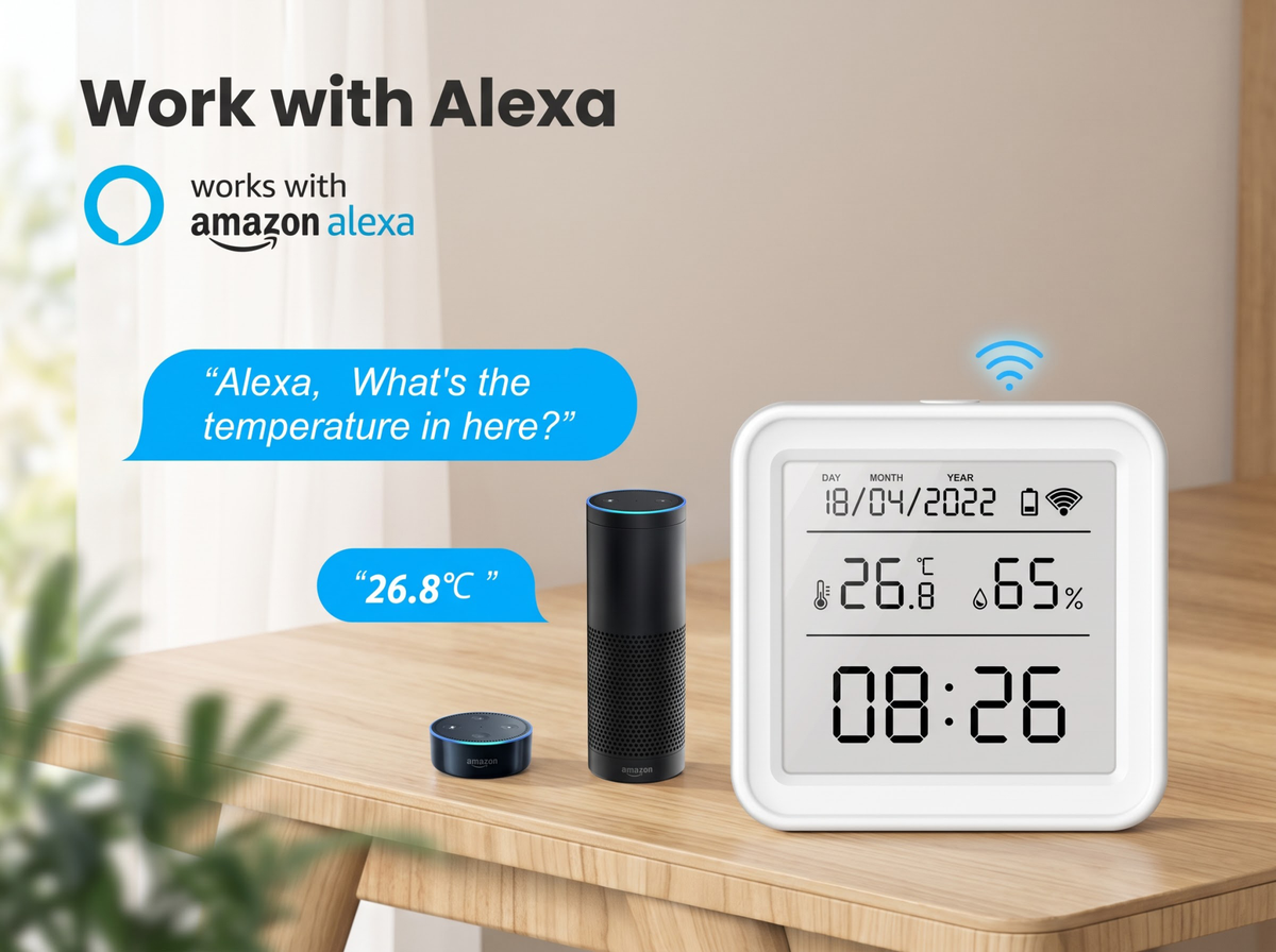 Temperature and Humidity Meter WiFi Smart Digital Thermometer Hygrometer