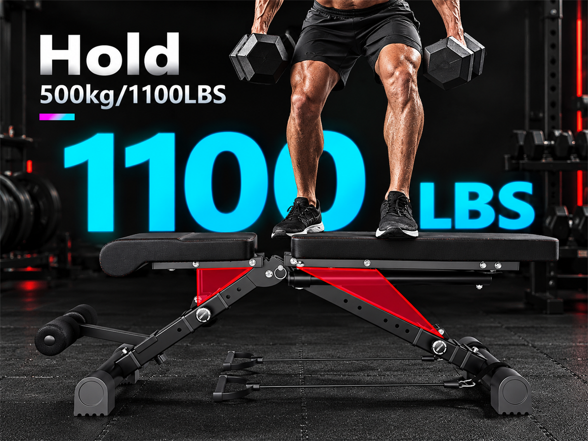 Adjustable Weight Bench Foldable Home Gym Strength Training Bench