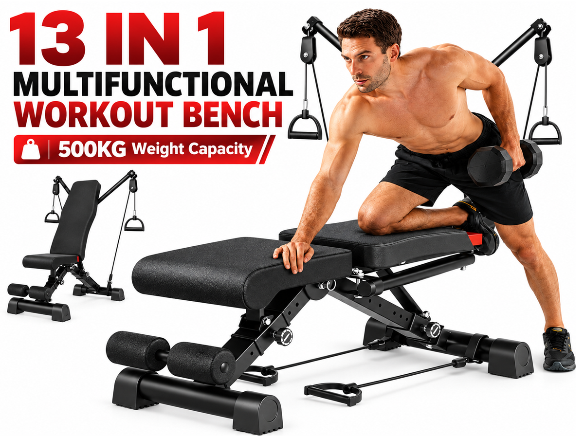Adjustable Weight Bench Foldable Home Gym Strength Training Bench