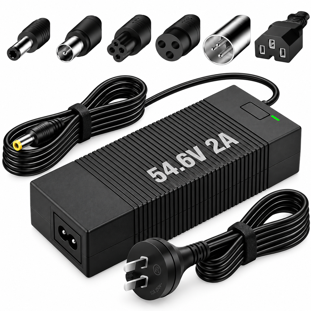 54.6V 2A Electric Scooter Charger with 7 Charging Plugs