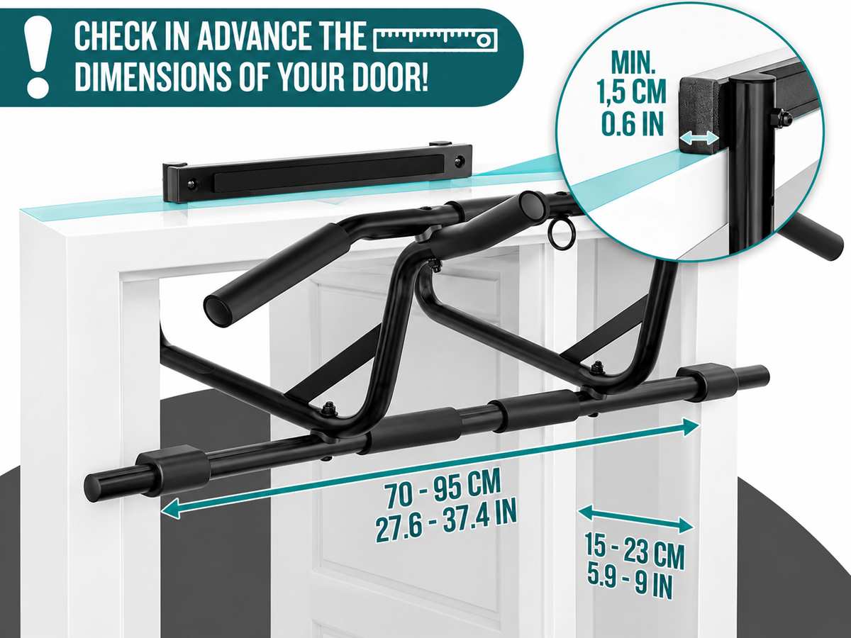 Doorway Pull Up Bar Adjustable No Drill Chin Up Bar Home Gym Fitness Equipment