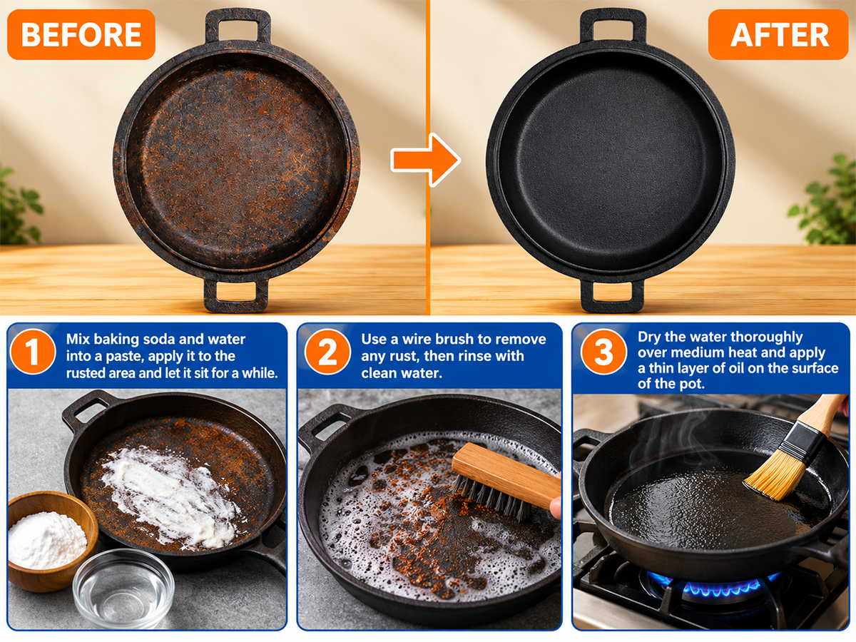 Cast Iron Dutch Oven 4.7L Pre Seasoned Bread Baking Pot with Skillet Lid