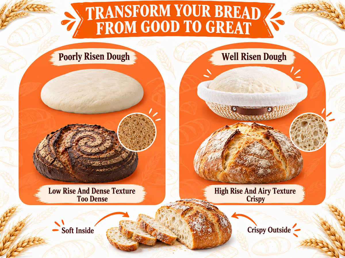 Sourdough Starter Kit Complete Bread Baking Set with Proofing Baskets Jar and Bread Making Tools