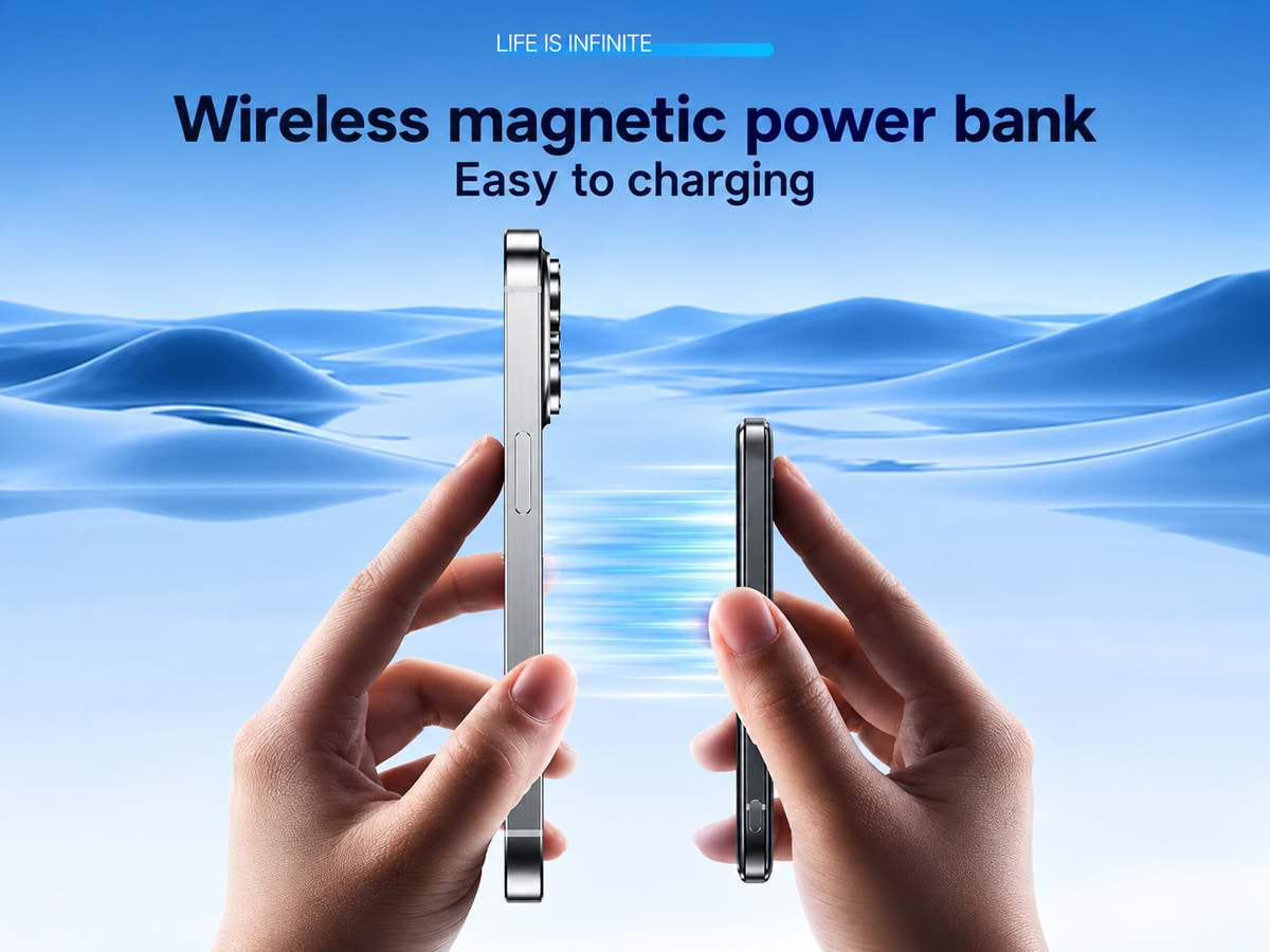 Power Bank 10000mAh Wireless Charger PD20W Fast Charging