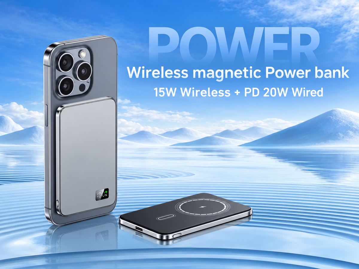 Power Bank 10000mAh Wireless Charger PD20W Fast Charging