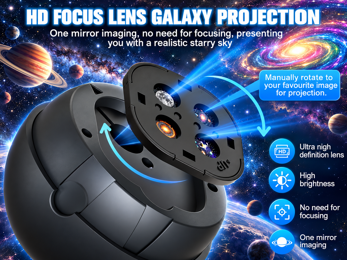 Galaxy Star Projector RGB LED Night Light 12 Scenes Ceiling Lamp