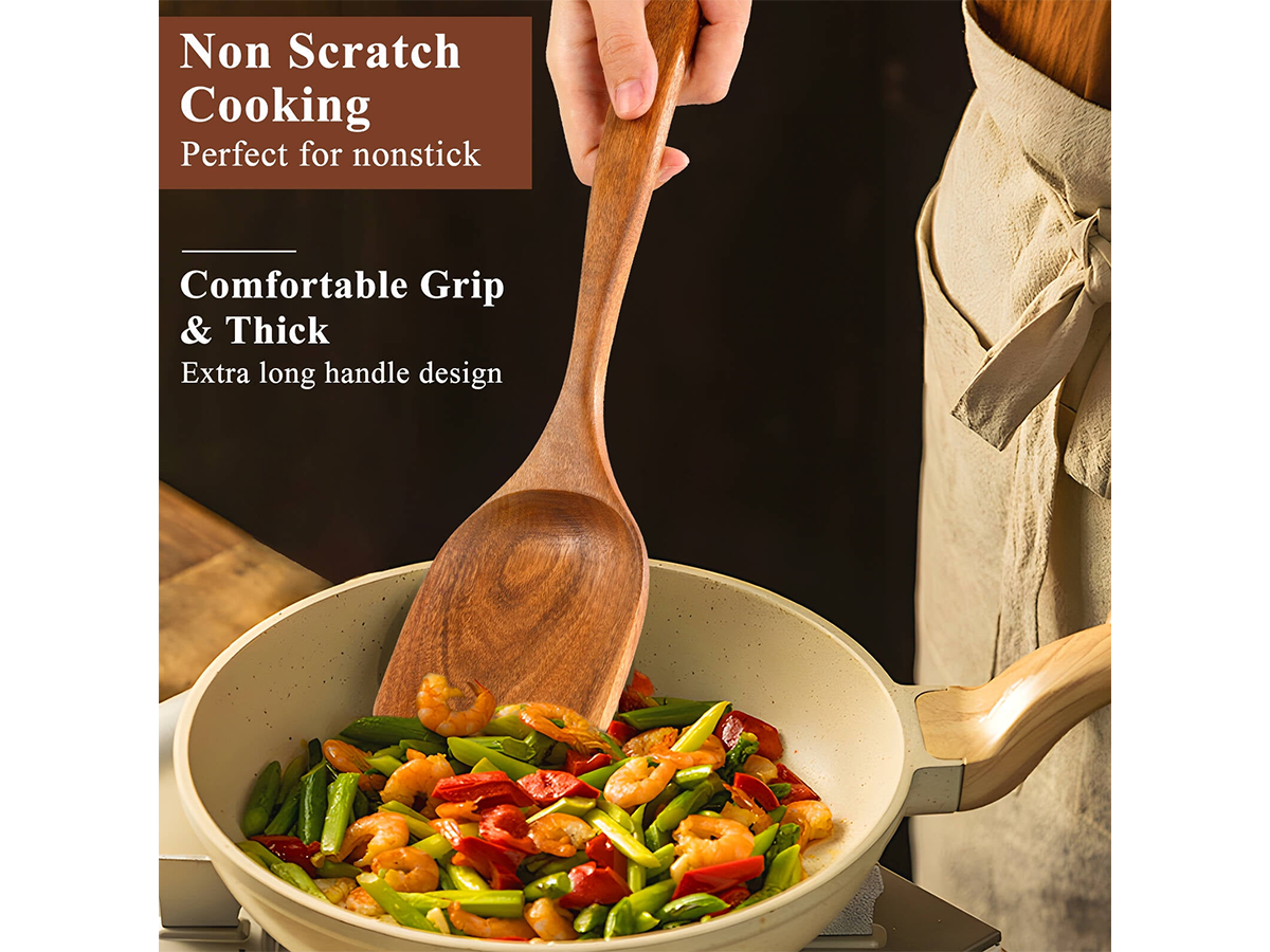 Wooden Kitchen Utensils Set 8 Piece Wood Cooking Utensil Set