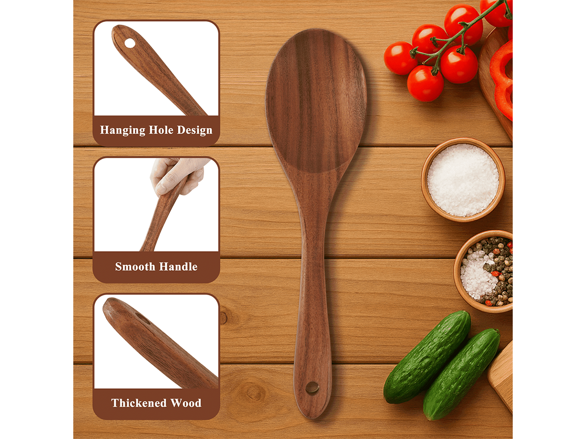 Wooden Kitchen Utensils Set 8 Piece Wood Cooking Utensil Set