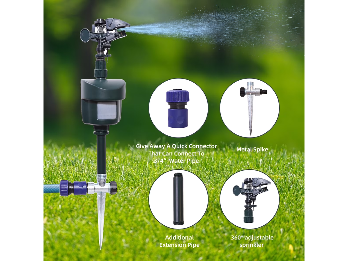 Motion Activated Sprinkler Repellent Outdoor Garden Animal Deterrent