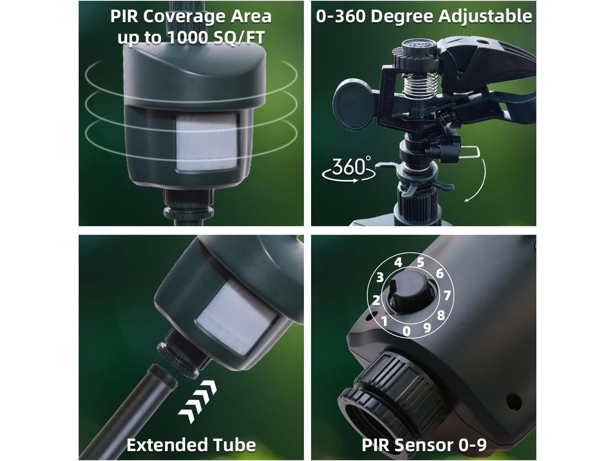 Motion Activated Sprinkler Repellent Outdoor Garden Animal Deterrent