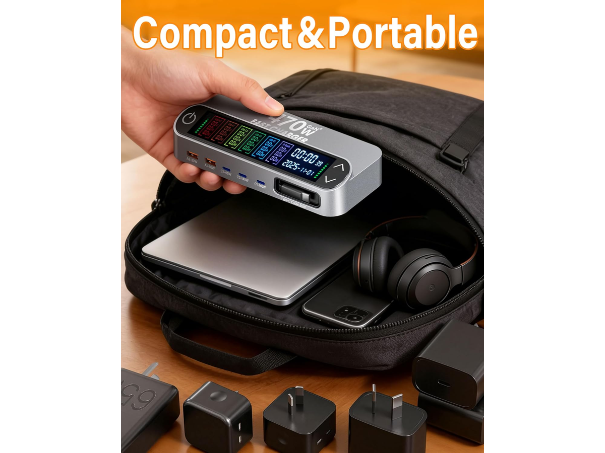 470W USB C Charging Station GaN Fast Charger