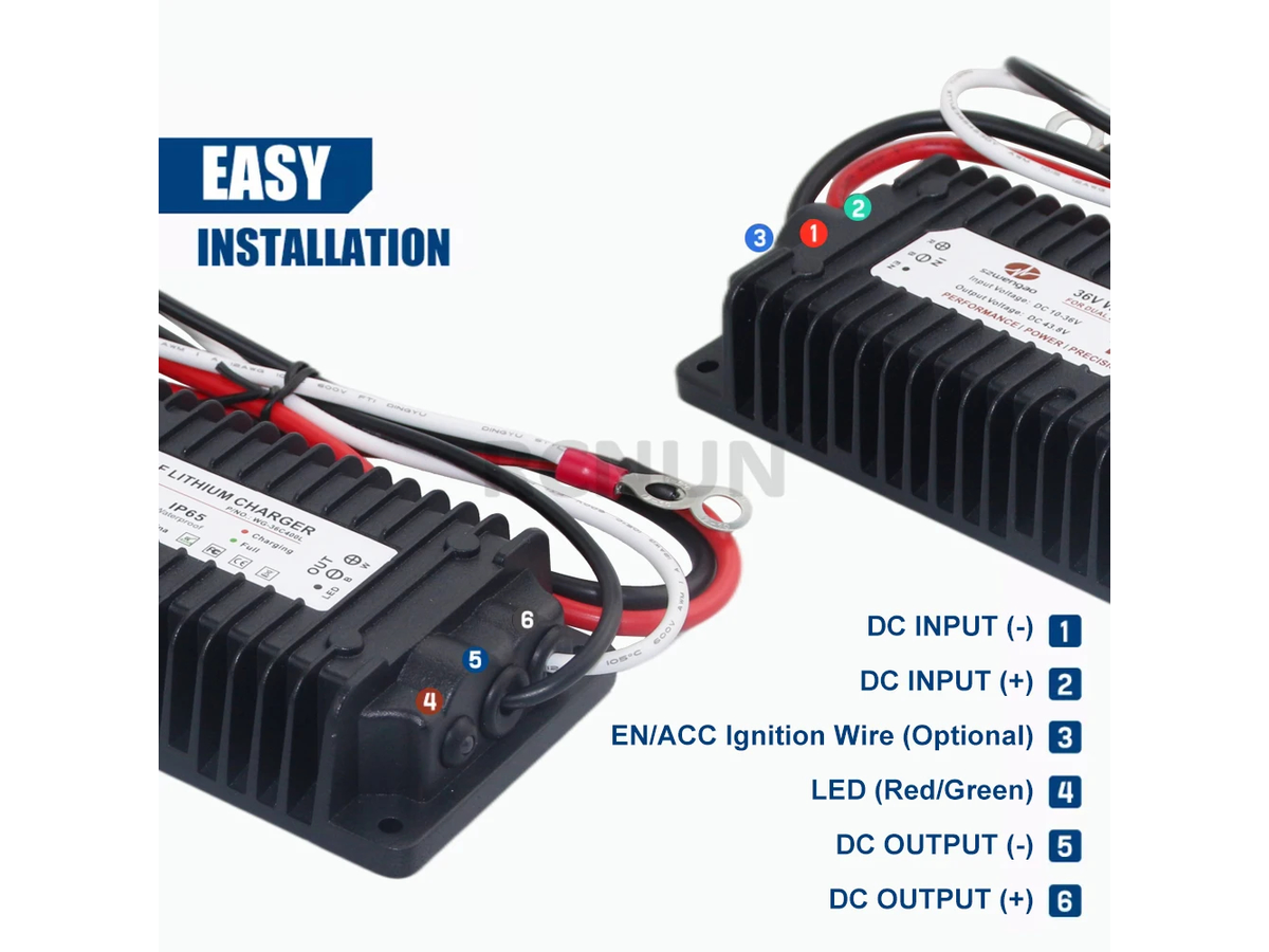 LiFePO4 Battery Charger DC 10-36V to 43.8V 10A