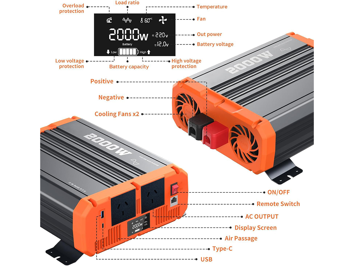 Pure Sine Wave Inverter 2000W