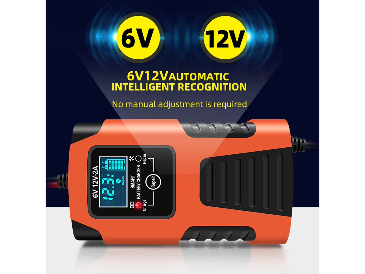 Car Battery Charger 6V 12V 2A Smart Automatic Motorcycle Battery Maintainer Repair