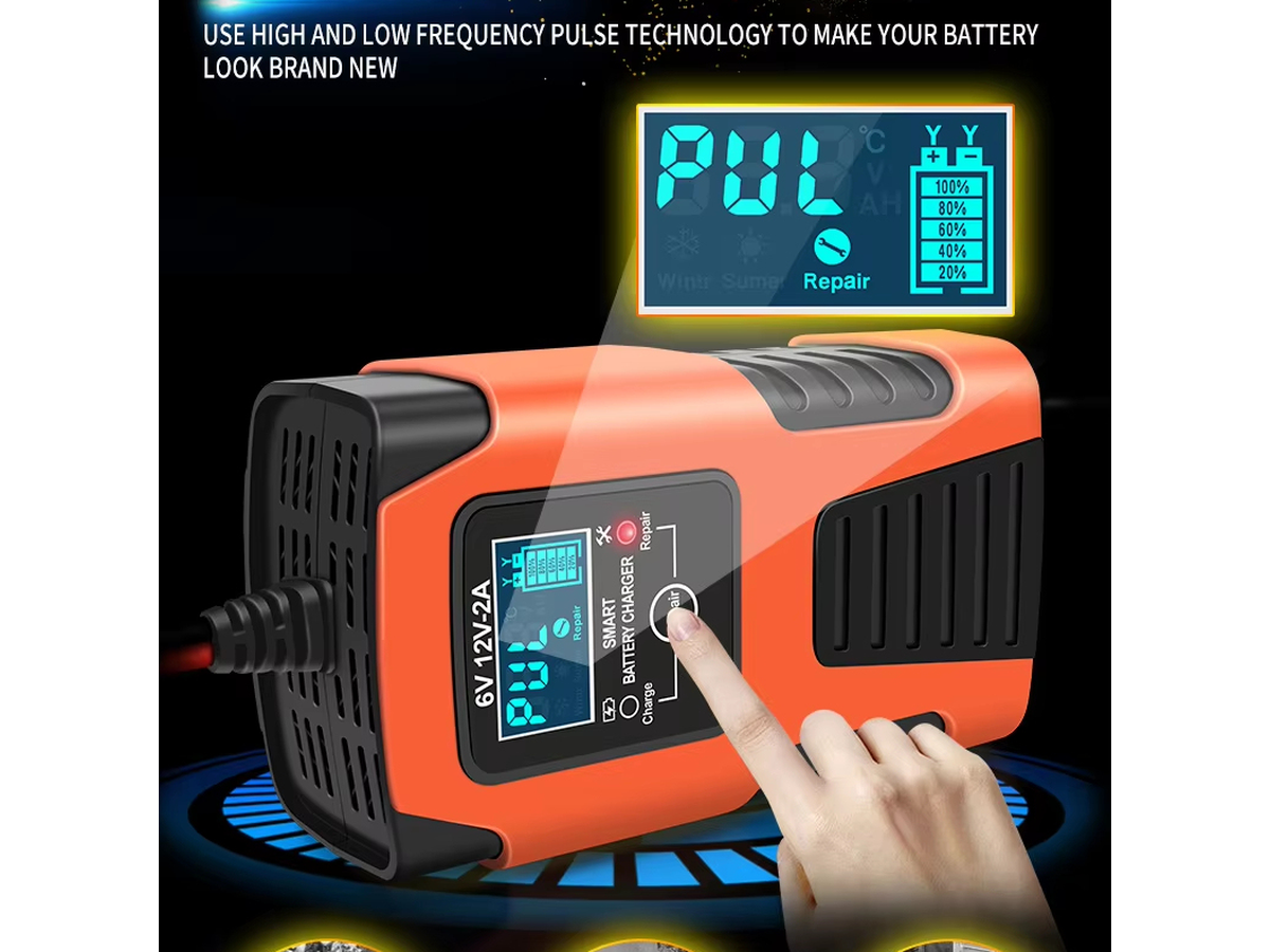 Car Battery Charger 6V 12V 2A Smart Automatic Motorcycle Battery Maintainer Repair