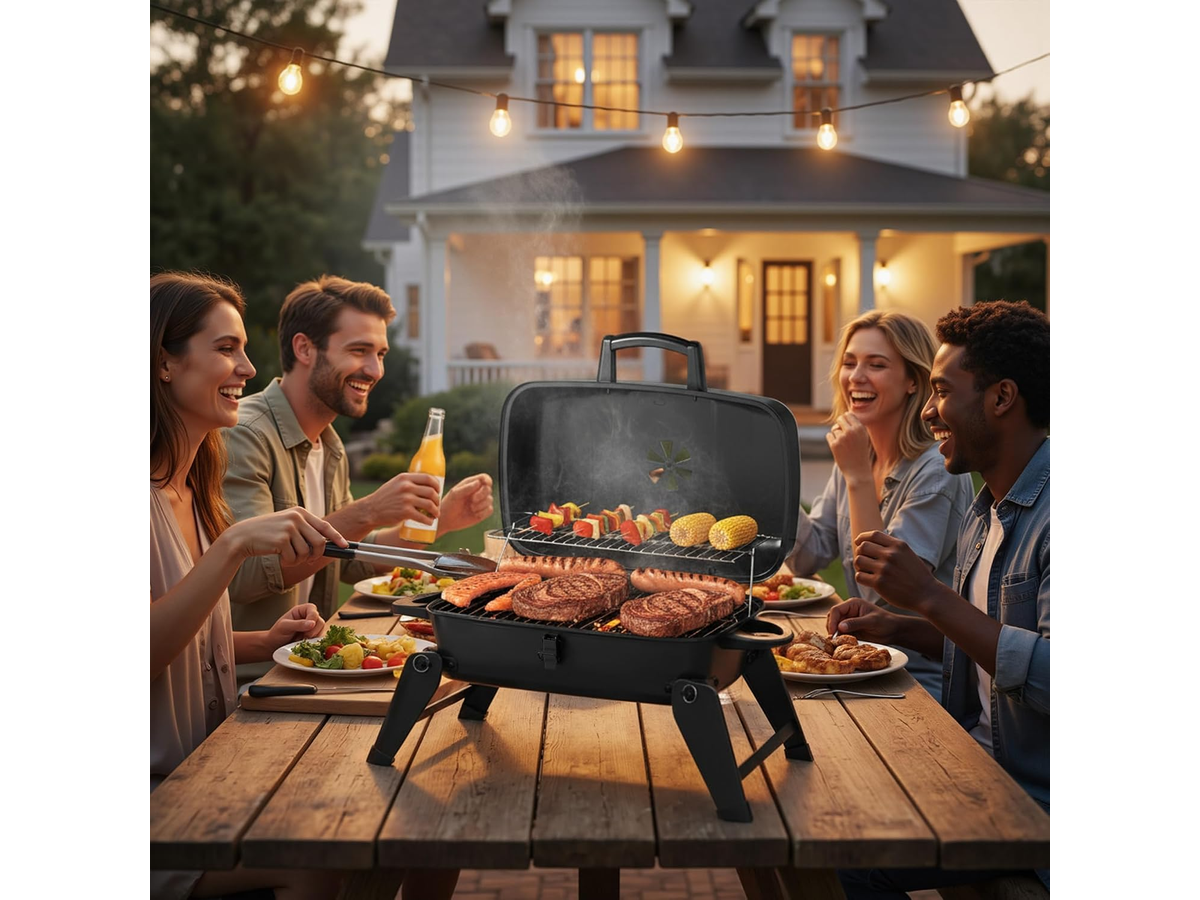 Portable Charcoal Grill Foldable BBQ Grill Outdoor Camping Barbecue