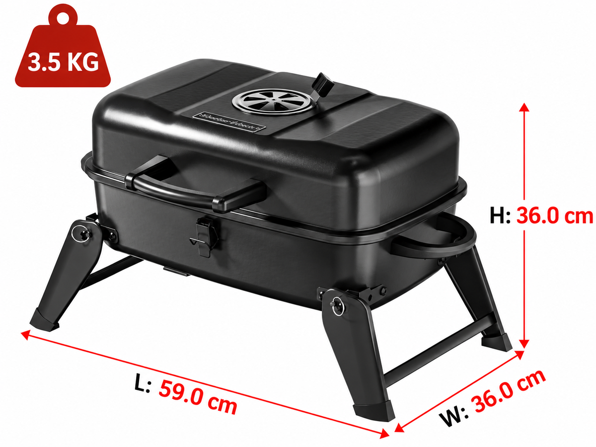 Portable Charcoal Grill Foldable BBQ Grill Outdoor Camping Barbecue