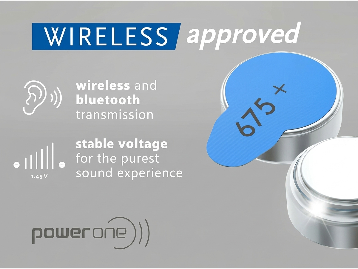 Hearing Aid Batteries P675 Power One