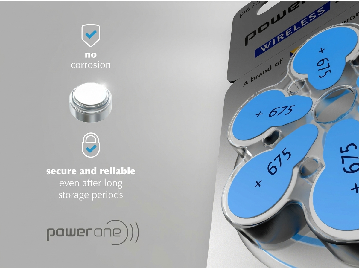 Hearing Aid Batteries P675 Power One