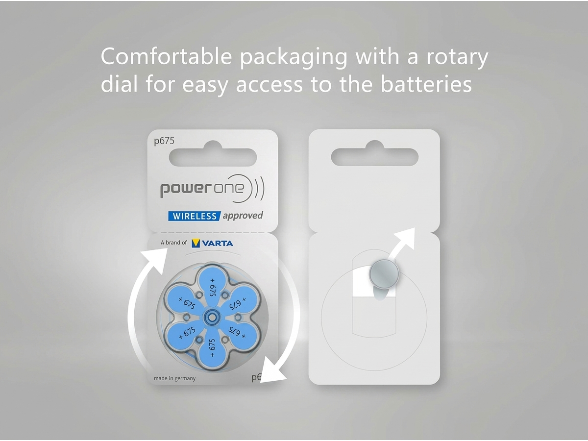 Hearing Aid Batteries P675 Power One
