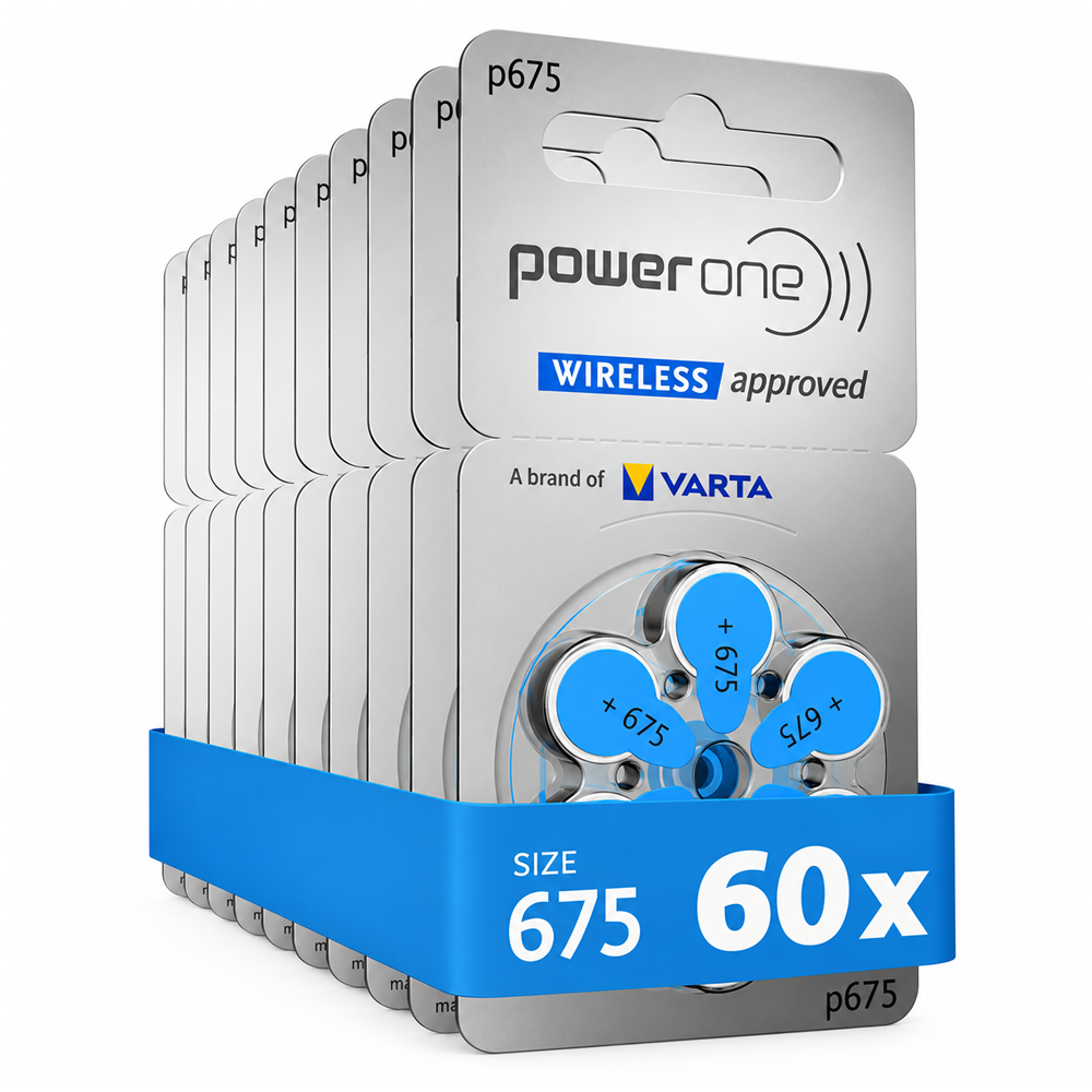 Hearing Aid Batteries P675 Power One
