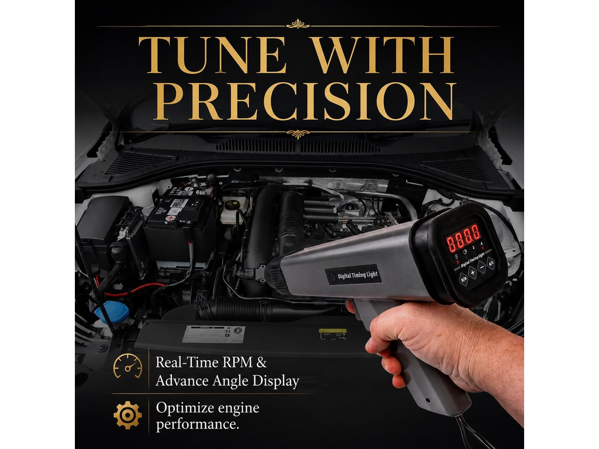 Digital Timing Light with Tachometer 12V Ignition Timing Gun Xenon Strobe