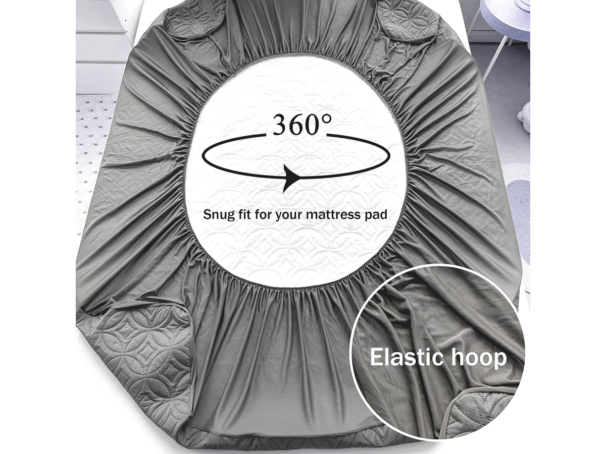Waterproof Mattress Protector Deep Pocket Breathable Mattress Cover 153 X 203cm