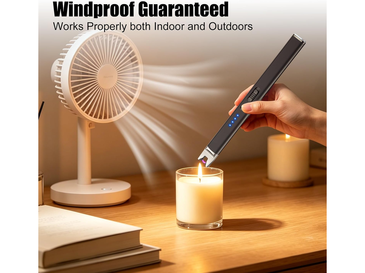 Electric Lighter Rechargeable 2 Pack USB Plasma Arc Candle Lighter